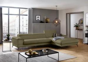 W.SCHILLIG Ecksofa "piedroo, Designsofa mit tollem Sitzkomfort, bequem, L-Form", Kopfteilverstellung, wahlweise mit Sitztiefenverstellung, Breite 343cm