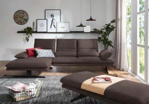 W.SCHILLIG Ecksofa "broadway, Designsofa mit tollem Sitzkomfort", Sitztiefenverstellung, Kopfteil- & Seitenteilverstellung, Breite 291cm