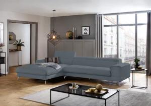W.SCHILLIG Ecksofa "piedroo, Designsofa mit tollem Sitzkomfort, bequem und elegant, L-Form", Kopfteilverstellung, wahlweise mit Sitztiefenverstellung, Breite 343cm