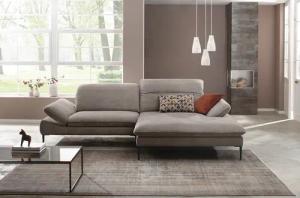 W.SCHILLIG Ecksofa "enjoy&MORE, Designsofa, elegant und bequem, L-Form", Sitztiefenverstellung, Füße schwarz pulverbeschichtet, Breite 294 cm