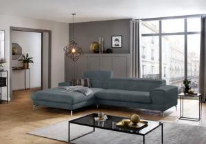 W.SCHILLIG Ecksofa "piedroo, Designsofa mit tollem Sitzkomfort, bequem und elegant, L-Form", Kopfteilverstellung, wahlweise mit Sitztiefenverstellung, Breite 303cm
