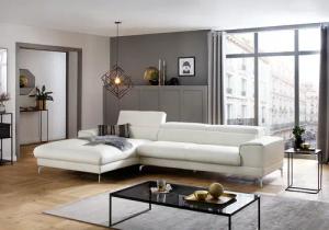 W.SCHILLIG Ecksofa "piedroo, Designsofa mit tollem Sitzkomfort, bequem und elegant, L-Form", Kopfteilverstellung, wahlweise mit Sitztiefenverstellung, Breite 343cm