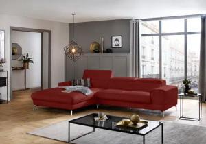 W.SCHILLIG Ecksofa "piedroo, Designsofa mit tollem Sitzkomfort, bequem und elegant, L-Form", Kopfteilverstellung, wahlweise mit Sitztiefenverstellung, Breite 303cm