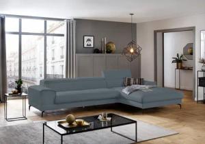 W.SCHILLIG Ecksofa "piedroo, Designsofa mit tollem Sitzkomfort, bequem, L-Form", Kopfteilverstellung, wahlweise mit Sitztiefenverstellung, Breite 343cm