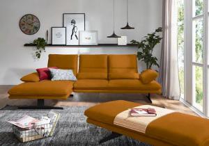 W.SCHILLIG Ecksofa "broadway, Designsofa mit tollem Sitzkomfort", Sitztiefenverstellung, Kopfteil- & Seitenteilverstellung, Breite 291cm