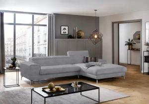 W.SCHILLIG Ecksofa "piedroo, Designsofa mit tollem Sitzkomfort, bequem und elegant, L-Form", Kopfteilverstellung, wahlweise mit Sitztiefenverstellung, Breite 303cm