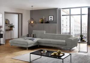 W.SCHILLIG Ecksofa "piedroo, Designsofa mit tollem Sitzkomfort, elegant und bequem, L-Form", Kopfteilverstellung, wahlweise mit Sitztiefenverstellung, Breite 343cm
