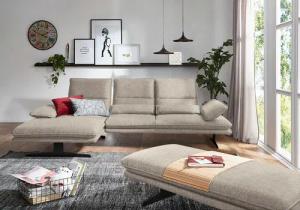 W.SCHILLIG Ecksofa "broadway, Designsofa mit tollem Sitzkomfort", Sitztiefenverstellung, Kopfteil- & Seitenteilverstellung, Breite 291cm