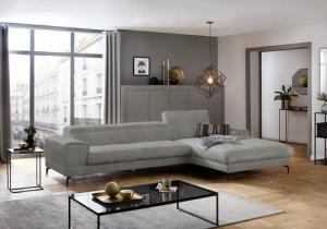 W.SCHILLIG Ecksofa "piedroo, Designsofa mit tollem Sitzkomfort, bequem, L-Form", Kopfteilverstellung, wahlweise mit Sitztiefenverstellung, Breite 343cm