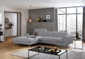 W.SCHILLIG Ecksofa "piedroo, Designsofa mit tollem Sitzkomfort, bequem und elegant, L-Form", Kopfteilverstellung, wahlweise mit Sitztiefenverstellung, Breite 303cm