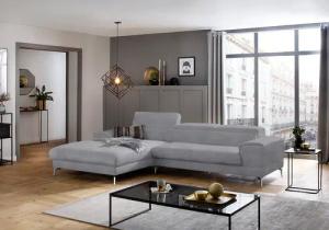 W.SCHILLIG Ecksofa "piedroo, Designsofa mit tollem Sitzkomfort, bequem und elegant, L-Form", Kopfteilverstellung, wahlweise mit Sitztiefenverstellung, Breite 303cm
