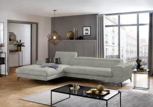 W.SCHILLIG Ecksofa "piedroo, Designsofa mit tollem Sitzkomfort, bequem, L-Form", Kopfteilverstellung, wahlweise mit Sitztiefenverstellung, Breite 343cm
