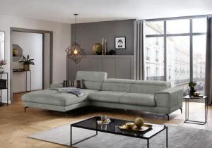 W.SCHILLIG Ecksofa "piedroo, Designsofa mit tollem Sitzkomfort, bequem, L-Form", Kopfteilverstellung, wahlweise mit Sitztiefenverstellung, Breite 343cm