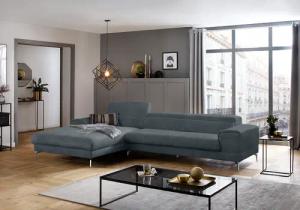 W.SCHILLIG Ecksofa "piedroo, Designsofa mit tollem Sitzkomfort, elegant und bequem, L-Form", Kopfteilverstellung, wahlweise mit Sitztiefenverstellung, Breite 343cm