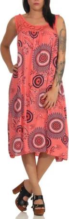 CLEO STYLE Sommerkleid Sommerkleid Dame 48 Lachs