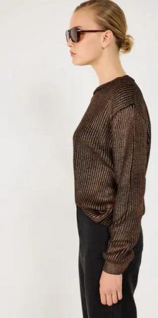 No Matter What Strickpullover Metall-Detail Strickpullover, lockere Passform