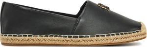 Tommy Hilfiger Espadrilles Th Logo Leather Espadrille FW0FW08540 Schwarz