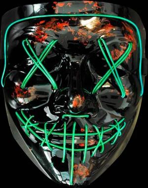 Zoelibat Verkleidungsmaske Maske LED Purge Grün