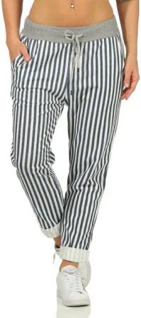 Aurela Damenmode Jogginghose Schlupfhose leichte Jogpants sommerliche Damenhose Größe 36-46, modernes Design, mit Schnürung