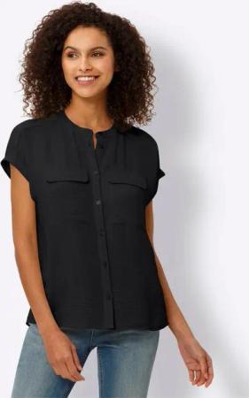 heine Klassische Bluse Kurzarmbluse