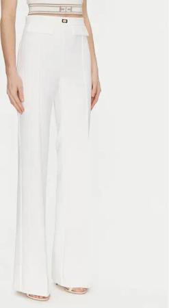 Elisabetta Franchi Stoffhose PA-078-51E2-V300 Weiß Regular Fit