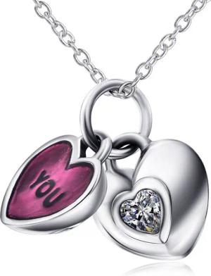 Schmuck-Elfe Kette mit Anhänger Herz You and Me, 925 Sterling Silber