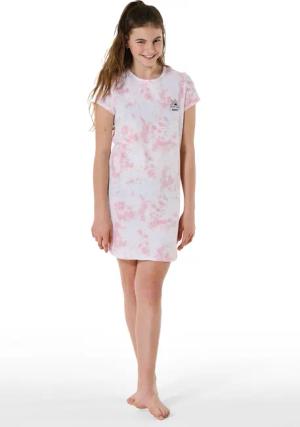 Sleepshirt kurzarm Organic Cotton Batik zartrosa - Nightwear 152