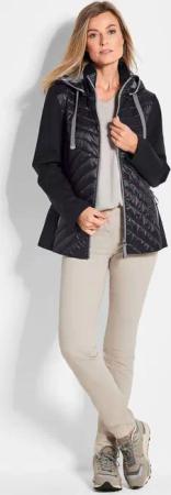 Jacke mit Stehkragen - schwarz - Gr. 20 von Goldner Fashion