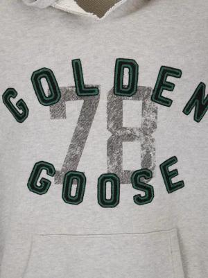 Golden Goose - Journey Embroidered Logo Drawstring Sweatshirt - Größe XL - grau