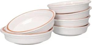 MamboCat Tapas-Schale 2er Set Cazuela WEISS Ton-Schale Ille Ø 20cm Größe L Mittelalter, Steingut
