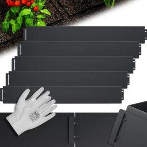 Beeteinfassung 30er-Set Schwarz Metall 30mx18cm