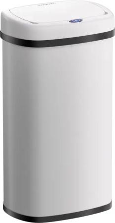 Sensor Mülleimer Edelstahl Weiß/Creme 58L