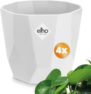 Blumentopf b for rock 4er-Set Weiß 14x13cm 1,5L