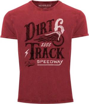 Neverless Print-Shirt Cooles Angesagtes Herren T-Shirt Vintage Shirt Dirt Track Racing mit Print