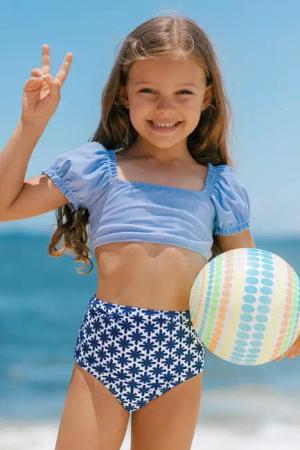 Kinderbademode Lila Mädchen Bikini