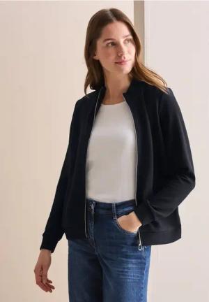 Cecil Damen Jacke mit Stehkragen in Blau, Gr: XS