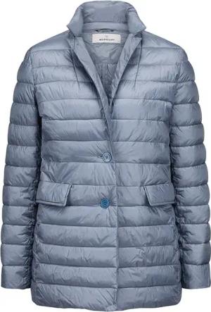 MILESTONE Damen Jacke Lilo blau Mikrofaser unifarben
