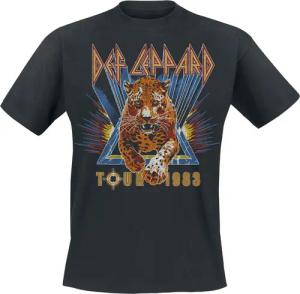 Def Leppard T-Shirt - US Tour 1983 - S bis XXL - für Männer - Größe L - schwarz - Lizenziertes Merchandise!