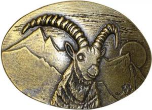 BELTINGER Gürtelschnalle Steinbock 4,0 cm - Buckle Gürtelschließe 40mm - für Jagd-Outfit - Gürt (1-St)
