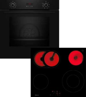 NEFF Backofen-Set "B2CCG6AK3", mit Teleskopauszug nachrüstbar, Pyrolyse-Selbstreinigung, mit 7 Beheizungsarten