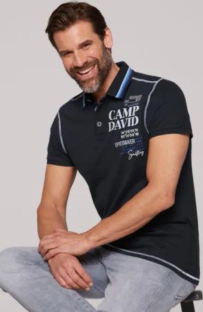 CAMP DAVID Poloshirt, mit Logo-Applikationen