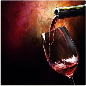 Artland Wandbild "Wein - Rotwein", Getränke, (1 St.), als Alubild, Outdoorbild, Leinwandbild, Poster, Wandaufkleber