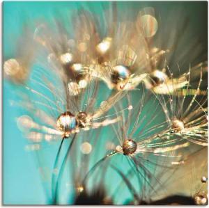 Artland Wandbild "Pusteblume glänzendes Gold", Blumen, (1 St.), als Alubild, Outdoorbild, Leinwandbild, Poster, Wandaufkleber