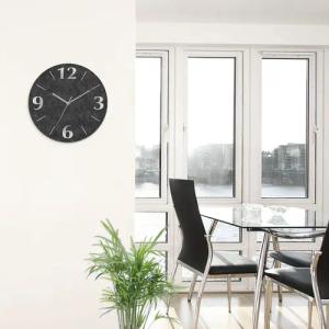 Artland Wanduhr "Granit-Gestein-Anthrazit", wahlweise mit Quarz- oder Funkuhrwerk, lautlos ohne Tickgeräusche