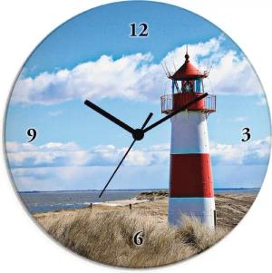 Artland Wanduhr "Leuchtturm Sylt", wahlweise mit Quarz- oder Funkuhrwerk, lautlos ohne Tickgeräusche