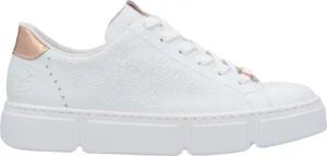 Rieker Plateausneaker, mit metallicfarbenen Akzenten, Freizeitschuh, Halbschuh, Schnürschuh