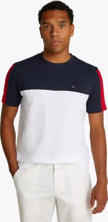 Tommy Hilfiger T-Shirt "GLOBAL STRIPE COLOURBLOCK TEE", im modischen Colorblocking