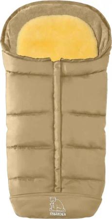Heitmann Felle Fußsack "Eisbärchen - Komfort 2 in 1 Lammfell Winterfußsack - Premium Qualität", mit Lammfell-Einlage, für Kinderwagen und Buggy, waschbar