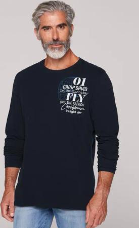 CAMP DAVID Langarmshirt, mit Rücken-Print