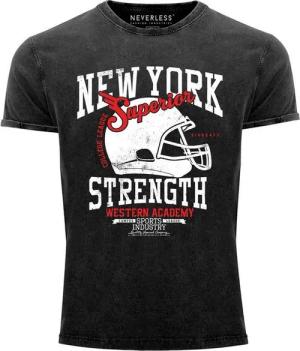 Neverless Print-Shirt Cooles Angesagtes Herren T-Shirt Vintage Shirt New York Football mit Print